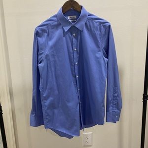Calvin Klein non iron slim fit cotton dress shirt size 15.5 32/33